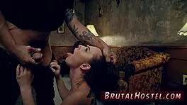 Hey, amateur bondage and gangbang humiliation with best buddies Aidra is wild