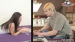 Brunette british petite teen 18+ gets fucked hard