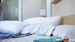 Maya Farrell sneaks into her stepbro's bed for taboo teen 18+ blowjob and hardcore fucking with big ass.
