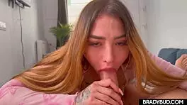 Blonde Natural Babe Sucking And Fucking Big Dick On Pov