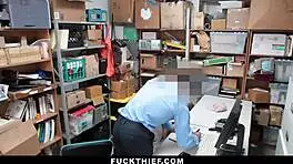 Letting that officer fuck my pussy for free garage stuff