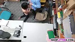 Sexy cutie penelope gets fucked for theft with blowjob