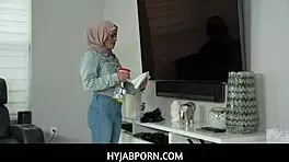 premium hijab cleaning session with veronica valentine and peter green