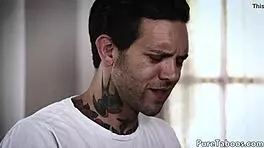 Watch this cute stepdaughter deepthroat and get plowed in missionary.