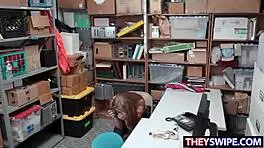 Stepmum Watches Stepdaughter Nailed by Cop in Office
