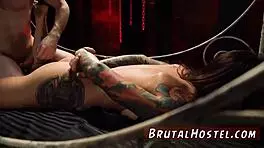 sexy brazilian teen ass and companion in bdsm bondage scene