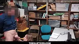 Teenlifters Blonde Shoplifter Ass Fucked By Guard