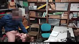 The only way to go home is to get fucked by the officer in the garage, starting with a blowjob and ending in doggystyle