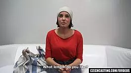 Sexy Student Feels Pleasure Riding with Natural Tits