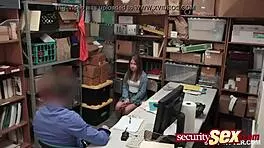 Innocent Thief Teen Gets Tight Cunt Smacked Hard in Office Punishment