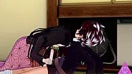 Tanjiro and Nezuko in Intimate Hentai Encounter