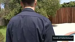 Beautiful brunette girl gets fucked hard