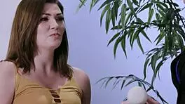 In this story, a beautiful blonde lesbian engages with a teen in intimate play