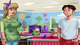 Summertime Saga - Exhausted Teen Giving Her Milk In Hentai.