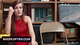 Officer fucks blonde shoplifter and brunette milf.