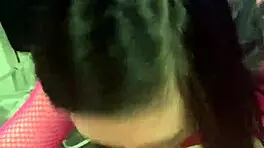 Hot blow job on big cock