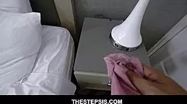 Hey, watch this stunning brunette Latina teen 18+ get her perfect ass pounded doggystyle on the bed by her horny stepbrother POV with Savannah Six 😏
