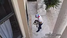 Three Teen Besties Share Painter's Monster Cock in POV Homemade Sex Tape