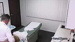 Fucking blonde on her first doctor visit!