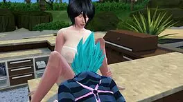 Mikasa asks Vegeta to teach her cooking