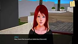 my new family episode where redhead cowgirl rides big cock in homemade anime game