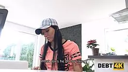 Debt4k guy spares debtor only after quick intense sex in POV style