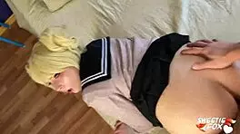 passionate deepthroat and hardcore fucking with toga himiko cosplay, she swallows cum