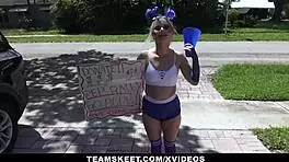 i sucked and fucked sexy cheerleader aria banks till she screamed