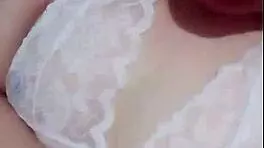 Girl shows her extremely tight pussy