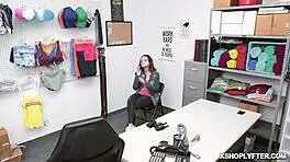 shoplifter lily glee pussy got fucked so hard like a spreadeagle and moans so loud