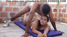 provoking my boyfriend to fuck outdoors after workout 💪🔥