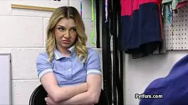 Suspect With Freckles Fucked Hard On Office Desk Voyeur Scene