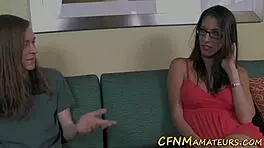 Clothed amateur sucks big cock!
