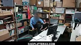 Innocent teen shoplyfter penelope reed fucked by a dirty lp officer in the office