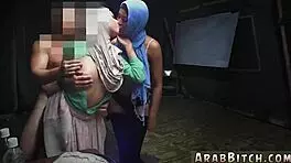 Hairy Muslim Sneaks Base for Hardcore Action