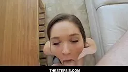 brunette tiny teen with small tits step sister zoe bloom fucked by step brother pov