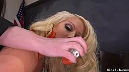 huge tits milf dominates teen 18+ in rough anal group session with wild fetish play