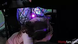 Gamer Stepsister Blows Cock