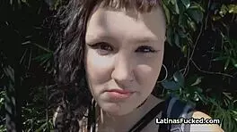 I pound tattooed Latina amateur for cash in POV