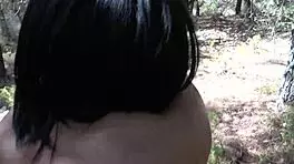 Horny stepmom seduces him into outdoor doggystyle sex and makes him cum