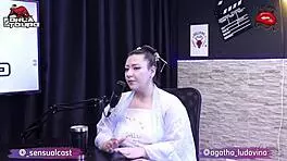 my dad shared agatha ludovino's sensual lingerie show in red and sheer with the family