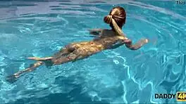 amazing blonde tries mature cock in daddy4k