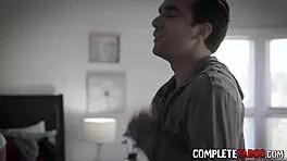 Watch teen jerk cock before getting railed doggystyle