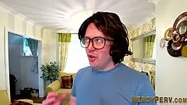 did you see those hot teen 18+ brits giving head to a nerd in a threesome