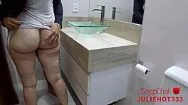 fucking hot latina friend with big ass in bathroom