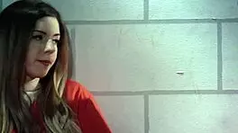 Big tits inmate says, 'I love licking pussy in prison.'