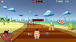 just chilling with roller babe in hentai game ep 3, outdoor gangbang with bbc and bwc