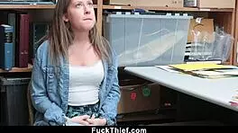 Shy Teen 18+ Bent Down and Punished Hard by Cop in Garage