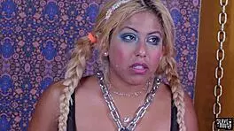 Olive Skinned Teen Submissive Deepthroat and Facial