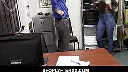 Ebony Teen Shoplifter Rough Fucked Officer